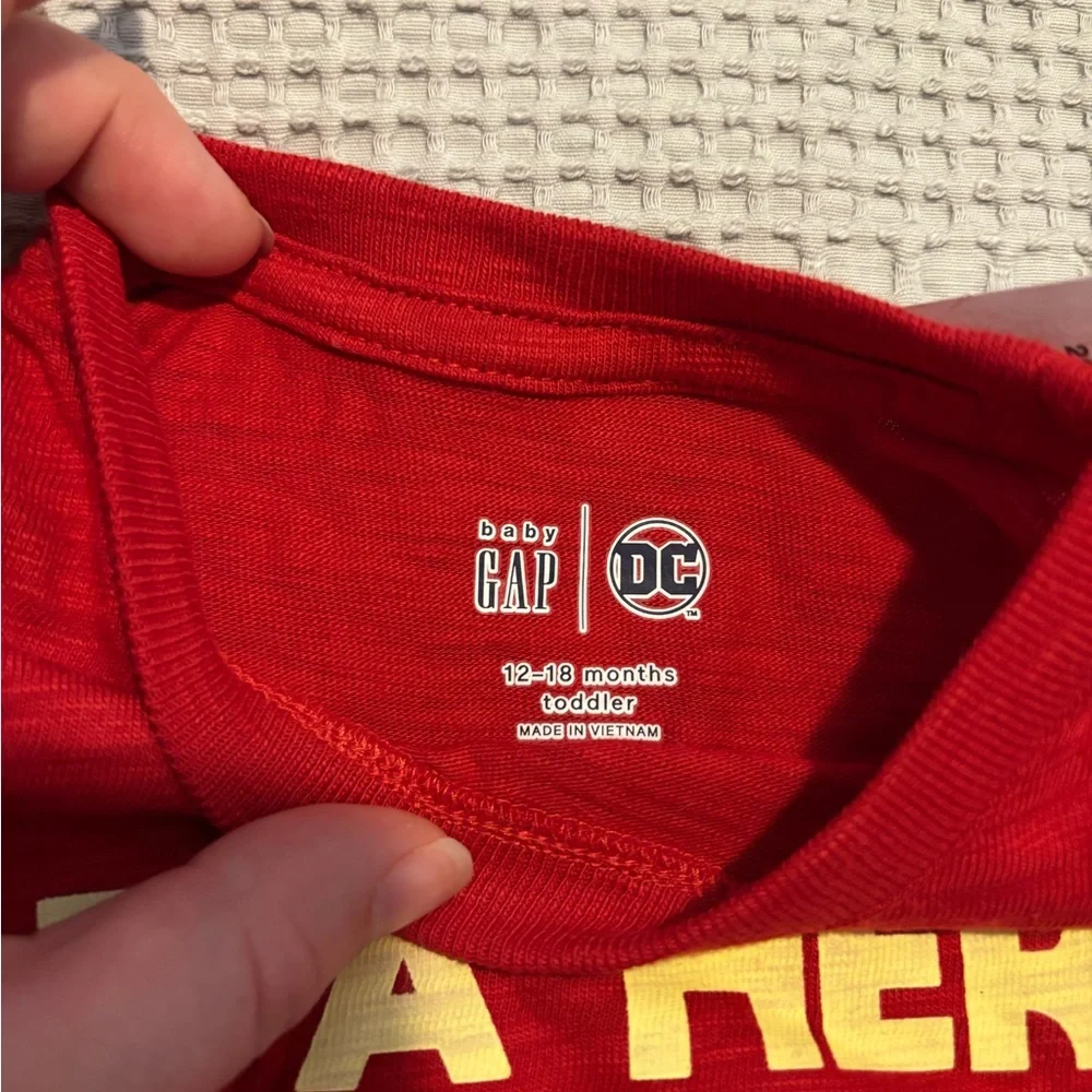 GAP Red 'Be A Hero' Graphic Long-Sleeve Tee